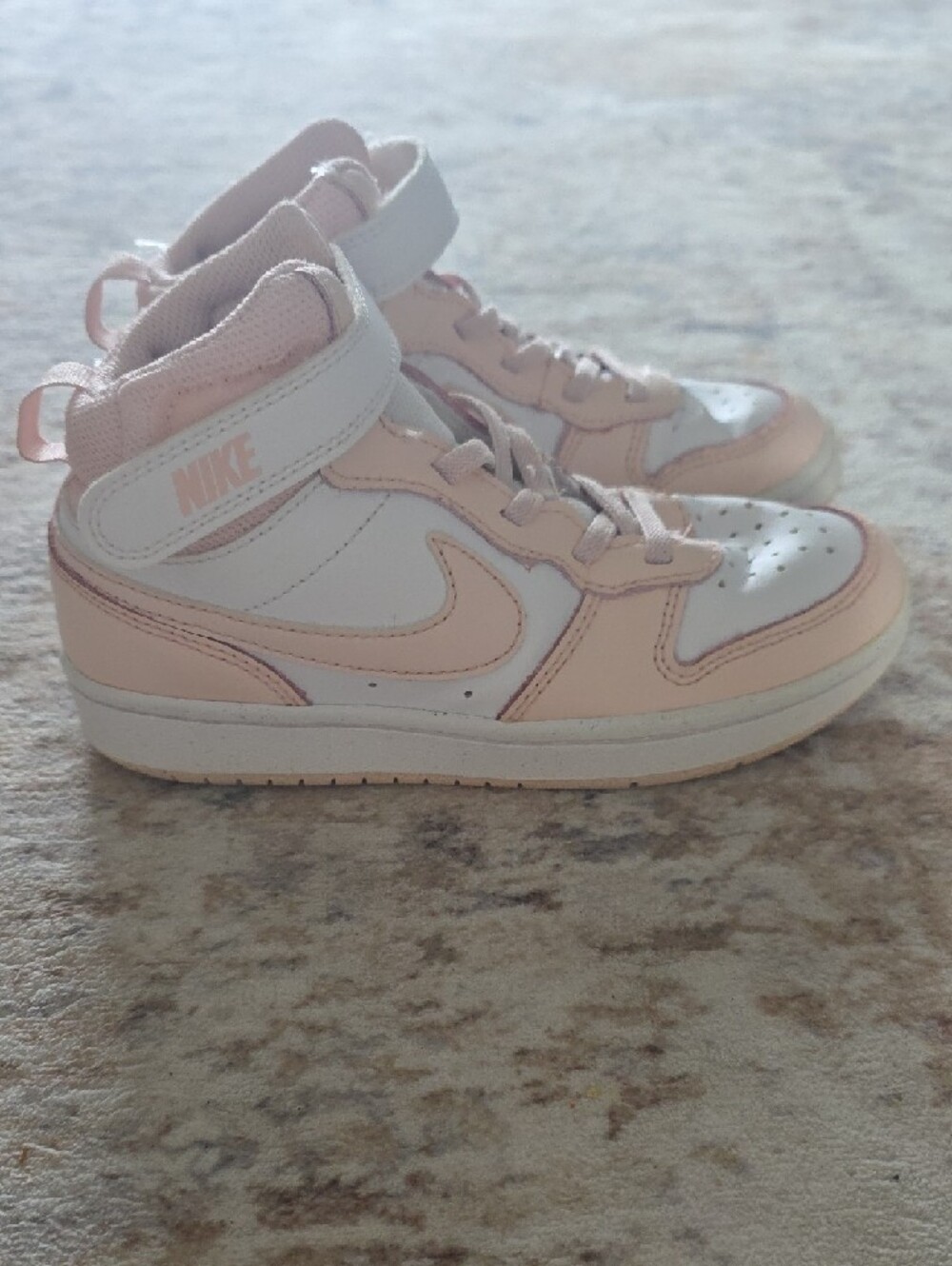 Nike Kids High-Top Sneakers in Pink and White - Picture 3 of 7